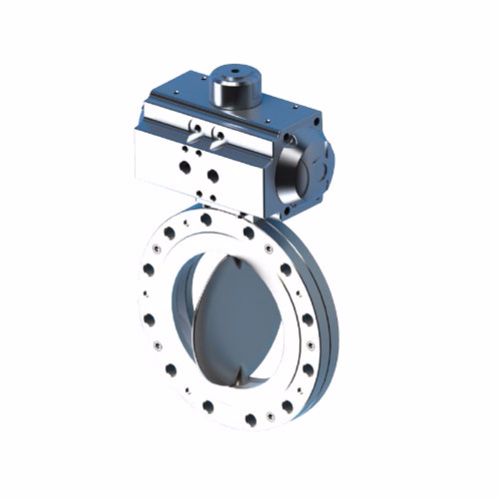 Pneumatic flanged butterfly valve